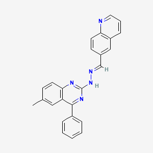 6-quinolinecarbaldehyde (6-methyl-4-phenyl-2-quinazolinyl)hydrazone