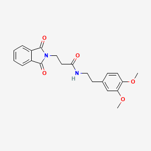 molecular formula C21H22N2O5 B3909137 N-[2-(3,4-dimethoxyphenyl)ethyl]-3-(1,3-dioxo-1,3-dihydro-2H-isoindol-2-yl)propanamide CAS No. 59903-01-4