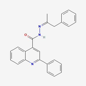 molecular formula C25H21N3O B3909148 N'-(1-methyl-2-phenylethylidene)-2-phenyl-4-quinolinecarbohydrazide 
