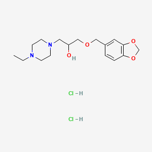 molecular formula C17H28Cl2N2O4 B3909158 1-(1,3-benzodioxol-5-ylmethoxy)-3-(4-ethyl-1-piperazinyl)-2-propanol dihydrochloride 