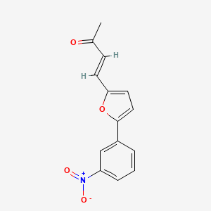 molecular formula C14H11NO4 B3909172 4-[5-(3-nitrophenyl)-2-furyl]-3-buten-2-one 