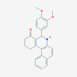 molecular formula C25H23NO3 B390918 5-(3,4-dimethoxyphenyl)-2,3,5,6-tetrahydrobenzo[a]phenanthridin-4(1H)-one 