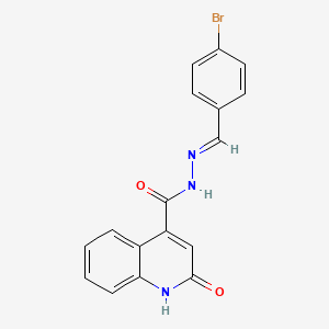 molecular formula C17H12BrN3O2 B3909191 N'-(4-bromobenzylidene)-2-hydroxy-4-quinolinecarbohydrazide 