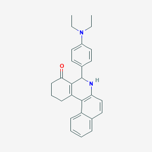 molecular formula C27H28N2O B390920 5-[4-(diethylamino)phenyl]-2,3,5,6-tetrahydrobenzo[a]phenanthridin-4(1H)-one CAS No. 33898-08-7