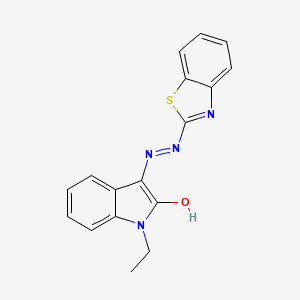molecular formula C17H14N4OS B3909212 1-ethyl-1H-indole-2,3-dione 3-(1,3-benzothiazol-2-ylhydrazone) 