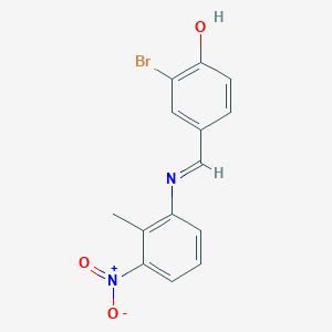 2-Bromo-4-[({3-nitro-2-methylphenyl}imino)methyl]phenol