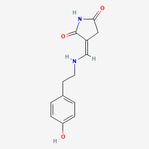 molecular formula C13H14N2O3 B3909266 3-({[2-(4-hydroxyphenyl)ethyl]amino}methylene)-2,5-pyrrolidinedione 
