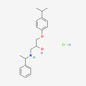 molecular formula C20H28ClNO2 B3909268 1-(4-isopropylphenoxy)-3-[(1-phenylethyl)amino]-2-propanol hydrochloride 