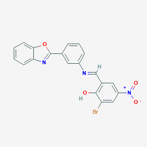 2-({[3-(1,3-Benzoxazol-2-yl)phenyl]imino}methyl)-6-bromo-4-nitrophenol