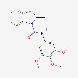 molecular formula C19H22N2O4 B3909298 2-methyl-N-(3,4,5-trimethoxyphenyl)-1-indolinecarboxamide 
