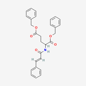 molecular formula C28H27NO5 B3909303 dibenzyl N-cinnamoylglutamate 