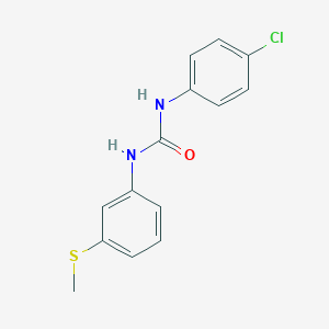 molecular formula C14H13ClN2OS B3909339 N-(4-chlorophenyl)-N'-[3-(methylthio)phenyl]urea 