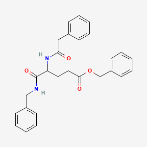 molecular formula C27H28N2O4 B3909364 benzyl N~1~-benzyl-N~2~-(phenylacetyl)-alpha-glutaminate 