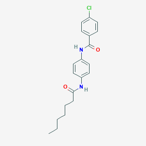 molecular formula C20H23ClN2O2 B390937 4-Chloro-N-[4-(heptanoylamino)phenyl]benzamide 