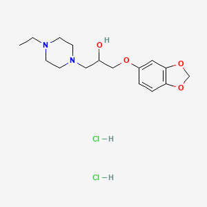 molecular formula C16H26Cl2N2O4 B3909372 1-(1,3-benzodioxol-5-yloxy)-3-(4-ethyl-1-piperazinyl)-2-propanol dihydrochloride 