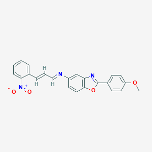 5-[(3-{2-Nitrophenyl}-2-propenylidene)amino]-2-(4-methoxyphenyl)-1,3-benzoxazole