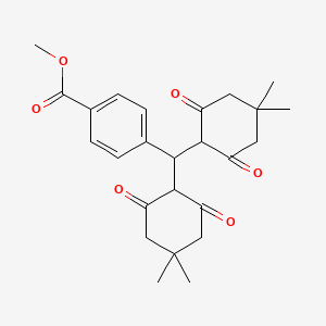 molecular formula C25H30O6 B3909385 methyl 4-[bis(4,4-dimethyl-2,6-dioxocyclohexyl)methyl]benzoate 
