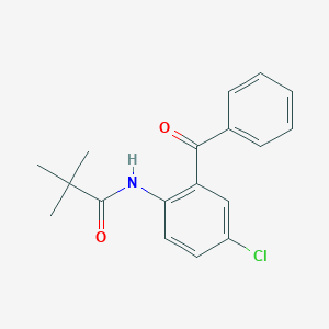 molecular formula C18H18ClNO2 B3909425 N-(2-benzoyl-4-chlorophenyl)-2,2-dimethylpropanamide 