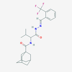 molecular formula C24H30F3N3O2 B3909430 N-[2-methyl-1-({2-[2-(trifluoromethyl)benzylidene]hydrazino}carbonyl)propyl]-1-adamantanecarboxamide 
