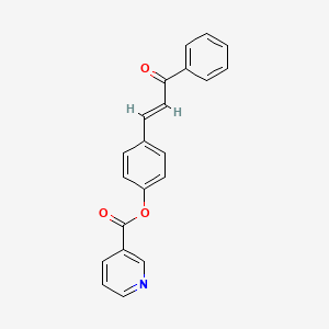 molecular formula C21H15NO3 B3909448 4-(3-oxo-3-phenyl-1-propen-1-yl)phenyl nicotinate 