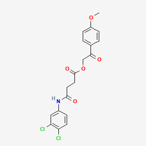molecular formula C19H17Cl2NO5 B3909449 2-(4-methoxyphenyl)-2-oxoethyl 4-[(3,4-dichlorophenyl)amino]-4-oxobutanoate 