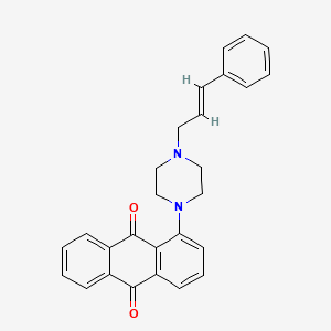 molecular formula C27H24N2O2 B3909457 1-[4-(3-phenyl-2-propen-1-yl)-1-piperazinyl]anthra-9,10-quinone 