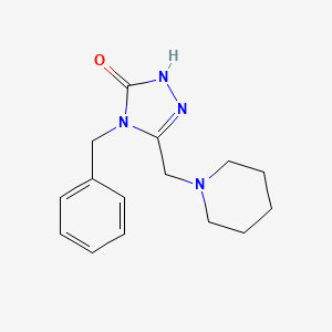 molecular formula C15H20N4O B3909465 4-benzyl-5-(piperidin-1-ylmethyl)-2,4-dihydro-3H-1,2,4-triazol-3-one 