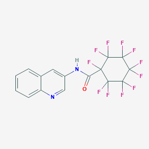 molecular formula C16H7F11N2O B390950 1,2,2,3,3,4,4,5,5,6,6-undecafluoro-N-(3-quinolinyl)cyclohexanecarboxamide 