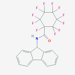 molecular formula C20H10F11NO B390951 N-(9H-fluoren-9-yl)-1,2,2,3,3,4,4,5,5,6,6-undecafluorocyclohexanecarboxamide 