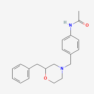 molecular formula C20H24N2O2 B3909512 N-{4-[(2-benzyl-4-morpholinyl)methyl]phenyl}acetamide 