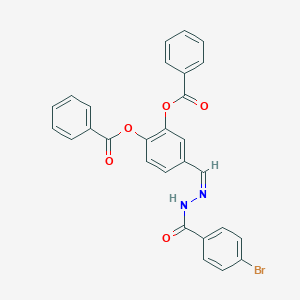 2-(Benzoyloxy)-5-[2-(4-bromobenzoyl)carbohydrazonoyl]phenyl benzoate
