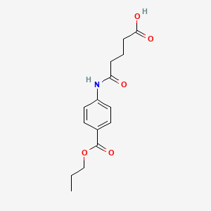 molecular formula C15H19NO5 B3909522 5-oxo-5-{[4-(propoxycarbonyl)phenyl]amino}pentanoic acid 