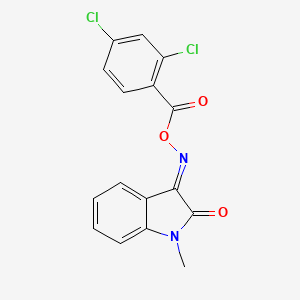 molecular formula C16H10Cl2N2O3 B3909542 1-methyl-1H-indole-2,3-dione 3-[O-(2,4-dichlorobenzoyl)oxime] 