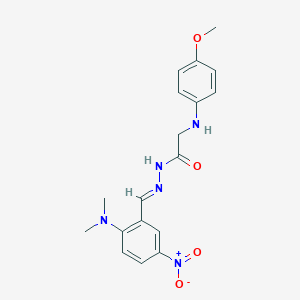 N'-{2-(dimethylamino)-5-nitrobenzylidene}-2-(4-methoxyanilino)acetohydrazide