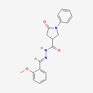 molecular formula C19H19N3O3 B3909615 N'-(2-methoxybenzylidene)-5-oxo-1-phenyl-3-pyrrolidinecarbohydrazide 