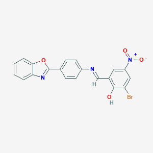 2-({[4-(1,3-Benzoxazol-2-yl)phenyl]imino}methyl)-6-bromo-4-nitrophenol