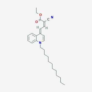 ethyl 2-cyano-4-(1-dodecyl-4(1H)-quinolinylidene)-2-butenoate