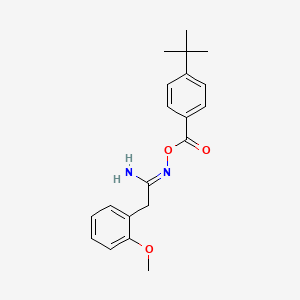 molecular formula C20H24N2O3 B3909661 N'-[(4-tert-butylbenzoyl)oxy]-2-(2-methoxyphenyl)ethanimidamide 