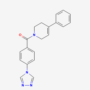 molecular formula C20H18N4O B3909682 4-phenyl-1-[4-(4H-1,2,4-triazol-4-yl)benzoyl]-1,2,3,6-tetrahydropyridine 