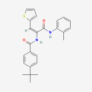 molecular formula C25H26N2O2S B3909685 4-tert-butyl-N-[1-{[(2-methylphenyl)amino]carbonyl}-2-(2-thienyl)vinyl]benzamide 