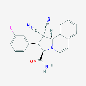 molecular formula C21H15IN4O B390970 1,1-Dicyano-2-(3-iodophenyl)-1,2,3,10b-tetrahydropyrrolo[2,1-a]isoquinoline-3-carboxamide 