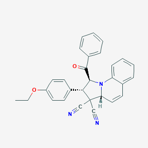 molecular formula C29H23N3O2 B390971 (1S,2S,3aR)-2-(4-ethoxyphenyl)-1-(phenylcarbonyl)-1,2-dihydropyrrolo[1,2-a]quinoline-3,3(3aH)-dicarbonitrile 