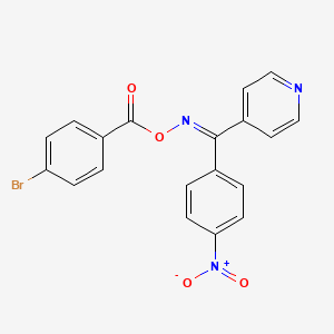 molecular formula C19H12BrN3O4 B3909718 (4-nitrophenyl)(4-pyridinyl)methanone O-(4-bromobenzoyl)oxime 