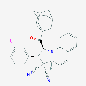 molecular formula C31H28IN3O B390974 1-(1-adamantylcarbonyl)-2-(3-iodophenyl)-1,2-dihydropyrrolo[1,2-a]quinoline-3,3(3aH)-dicarbonitrile 