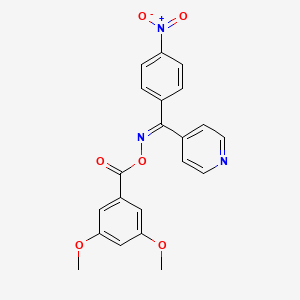 (4-nitrophenyl)(4-pyridinyl)methanone O-(3,5-dimethoxybenzoyl)oxime