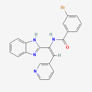 molecular formula C21H15BrN4O B3909748 N-[1-(1H-benzimidazol-2-yl)-2-(3-pyridinyl)vinyl]-3-bromobenzamide 