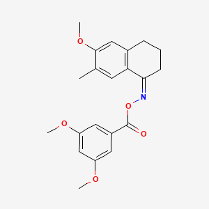 molecular formula C21H23NO5 B3909764 6-methoxy-7-methyl-3,4-dihydro-1(2H)-naphthalenone O-(3,5-dimethoxybenzoyl)oxime 