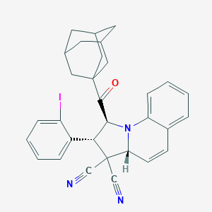 molecular formula C31H28IN3O B390978 1-(1-adamantylcarbonyl)-2-(2-iodophenyl)-1,2-dihydropyrrolo[1,2-a]quinoline-3,3(3aH)-dicarbonitrile 