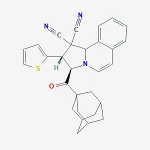 molecular formula C29H27N3OS B390979 3-(1-adamantylcarbonyl)-2-(2-thienyl)-2,3-dihydropyrrolo[2,1-a]isoquinoline-1,1(10bH)-dicarbonitrile 