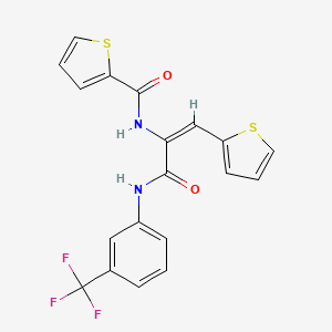 molecular formula C19H13F3N2O2S2 B3909803 N-[2-(2-thienyl)-1-({[3-(trifluoromethyl)phenyl]amino}carbonyl)vinyl]-2-thiophenecarboxamide 